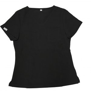 V-Neck Top Scrubs Black