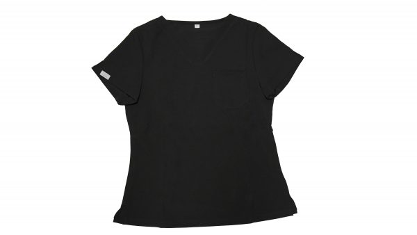 V-Neck Top Scrubs Black