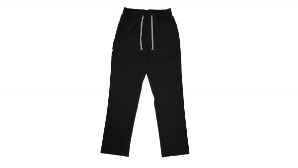 Black Medical Scrubs Set with Straight Trouser for Women & Men - Image 2
