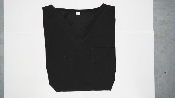 V-Neck Top Scrubs Black - Image 3